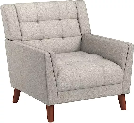 Christopher Knight Home Evelyn Mid Century Modern Fabric Arm Chair